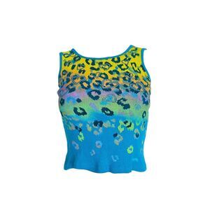y2k scene leopard cami top